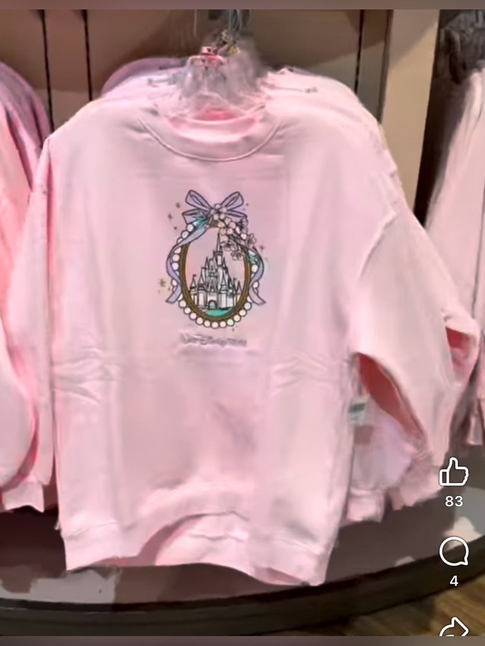 Disney Cinderella Castle pink Sweater WDW 2026